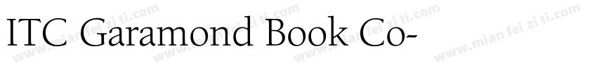 ITC Garamond Book Co字体转换